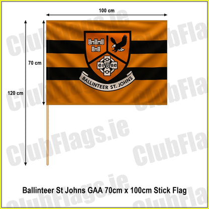 Ballinteer St Johns GAA 70cm x 100cm Stick Flag - ClubFlags.ie