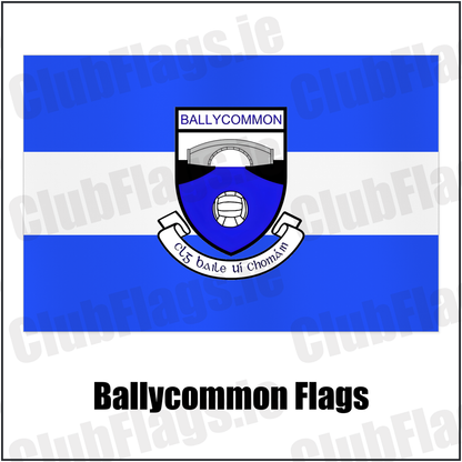 Ballycommon Flags with the club crest and colours, Offaly GAA - ClubFlags.ie
