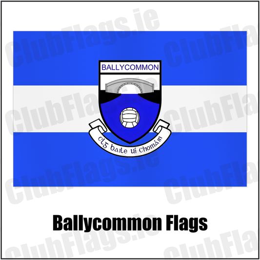 Ballycommon Flags with the club crest and colours, Offaly GAA - ClubFlags.ie