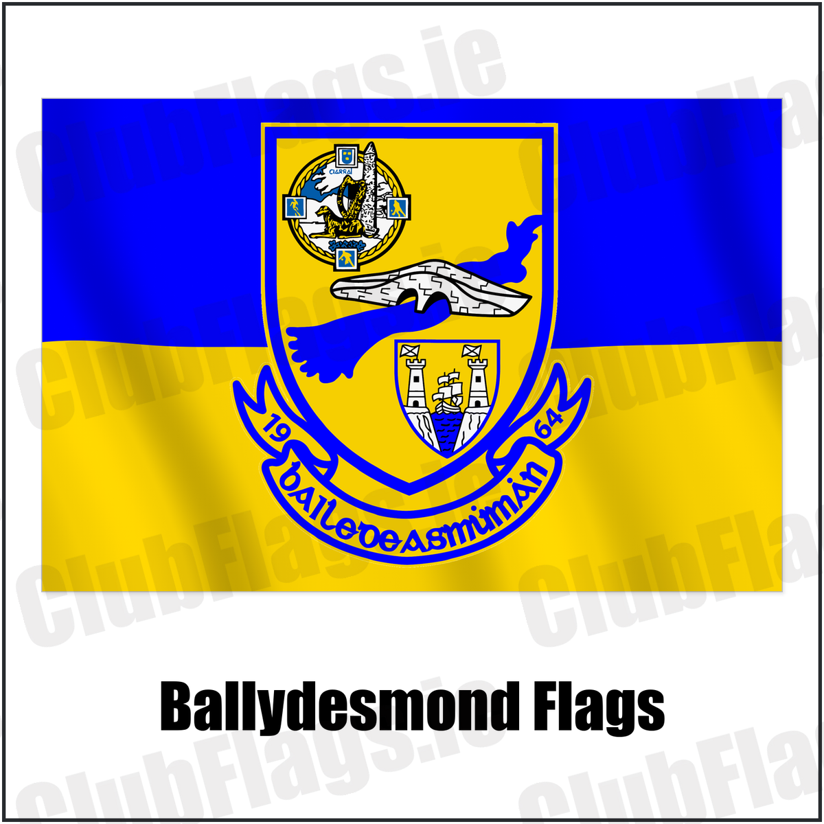 Ballydesmond Flags with the verified club crest and colours, Cork GAA - ClubFlags.ie