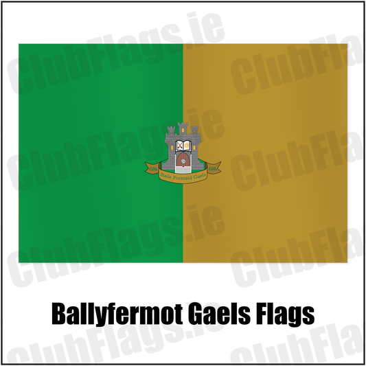 Ballyfermot Gaels Flags with the club crest and colours, Dublin GAA - ClubFlags.ie