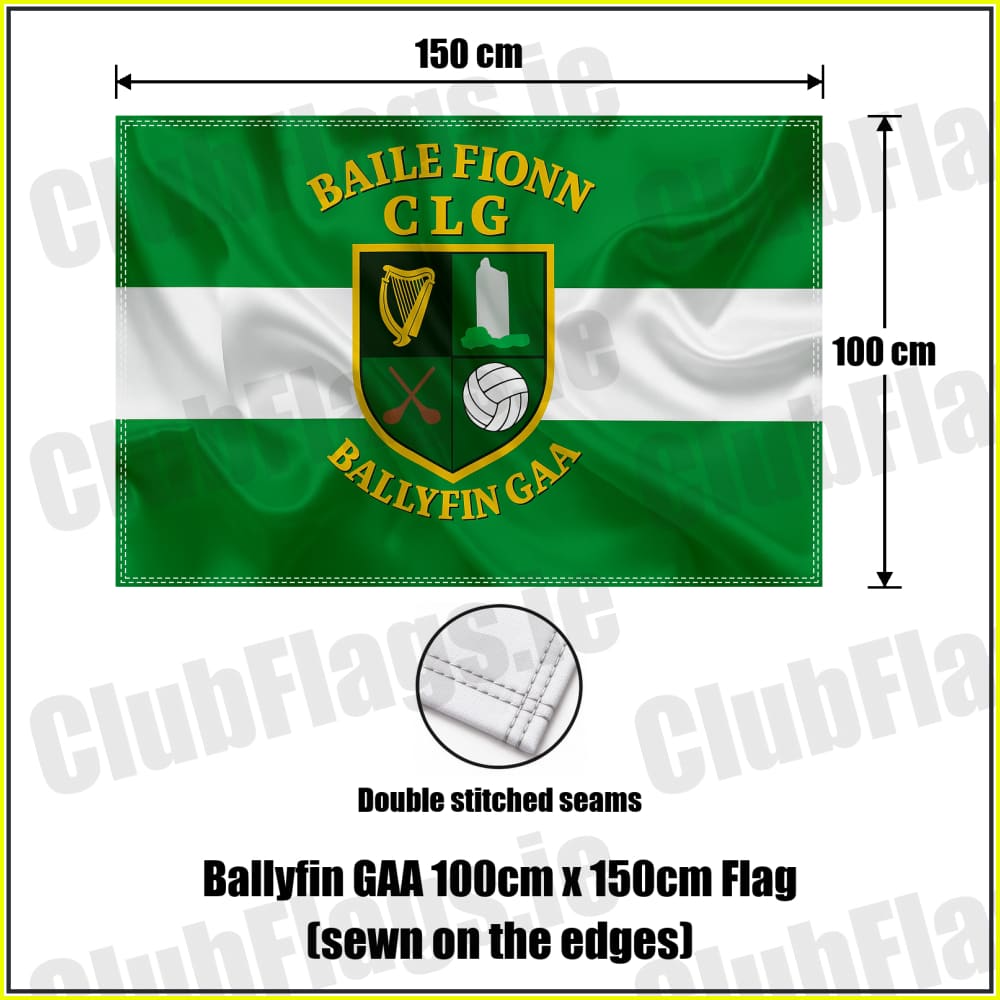 Ballyfin GAA 100cm x 150cm Flag (sewn on the edges) - ClubFlags.ie