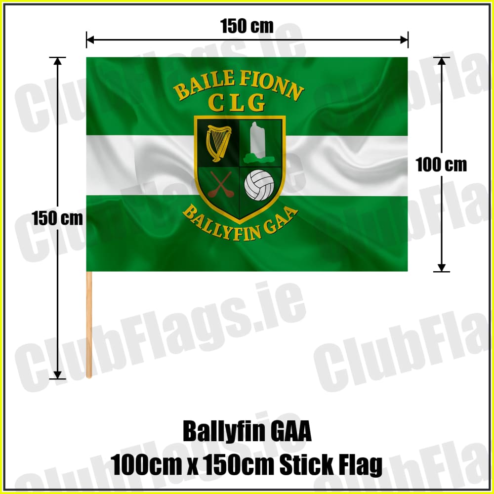 Ballyfin GAA 100cm x 150cm Stick Flag - ClubFlags.ie
