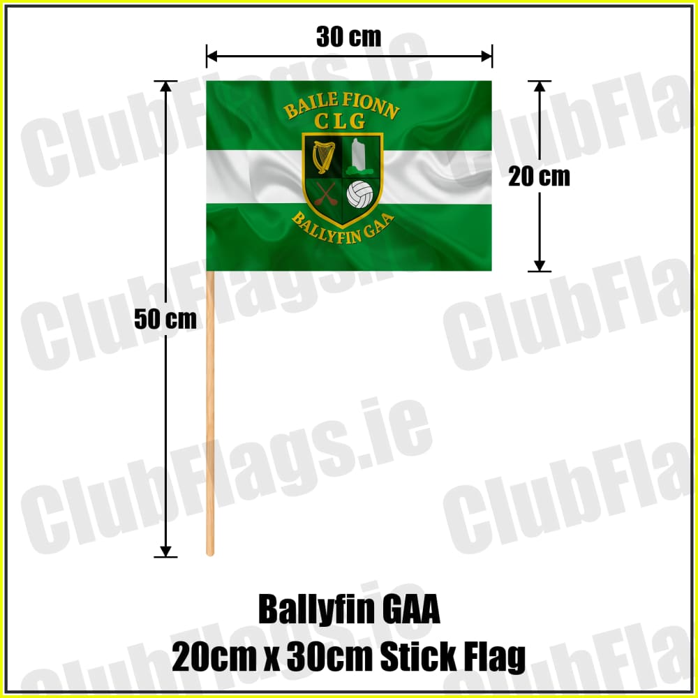 Ballyfin GAA 20cm x 30cm Stick Flag - ClubFlags.ie