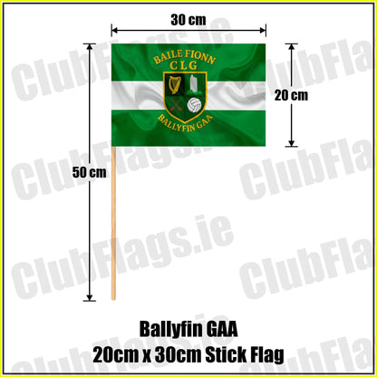 Ballyfin GAA 20cm x 30cm Stick Flag - ClubFlags.ie