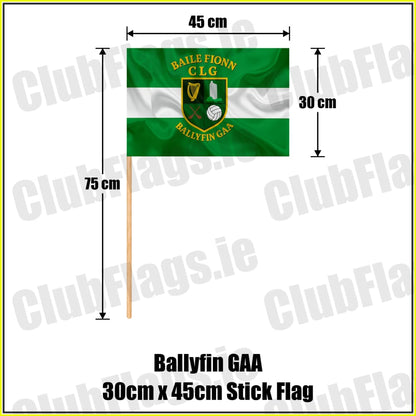 Ballyfin GAA 30cm x 45cm Stick Flag - ClubFlags.ie