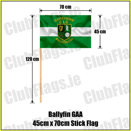 Ballyfin GAA 45cm x 70cm Stick Flag - ClubFlags.ie
