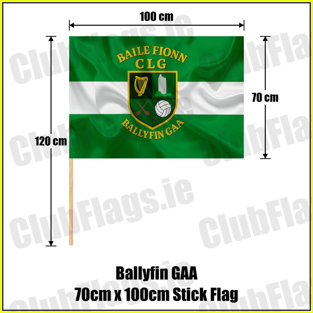 Ballyfin GAA 70cm x 100cm Stick Flag - ClubFlags.ie