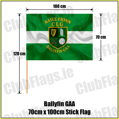 Ballyfin GAA 70cm x 100cm Stick Flag - ClubFlags.ie