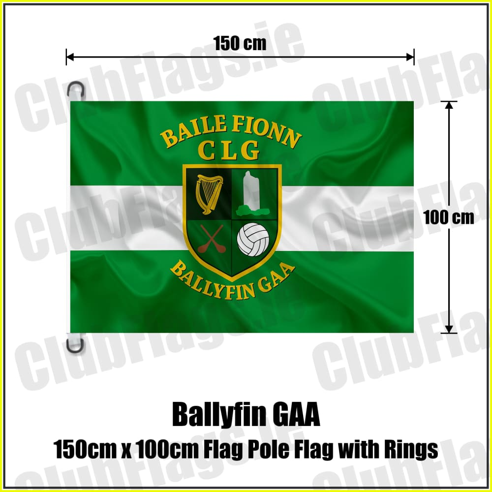 Ballyfin GAA 150cm x 100cm Flag Pole Flag with Rings - ClubFlags.ie