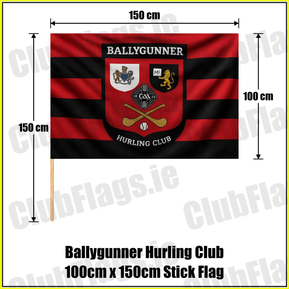 Ballygunner Hurling Club 100cm x 150cm Stick Flag - ClubFlags.ie