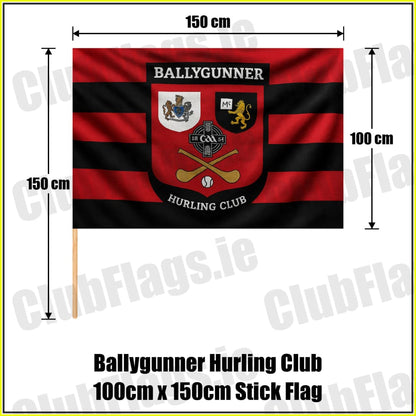 Ballygunner Hurling Club 100cm x 150cm Stick Flag - ClubFlags.ie