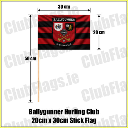 Ballygunner Hurling Club 20cm x 30cm Stick Flag - ClubFlags.ie