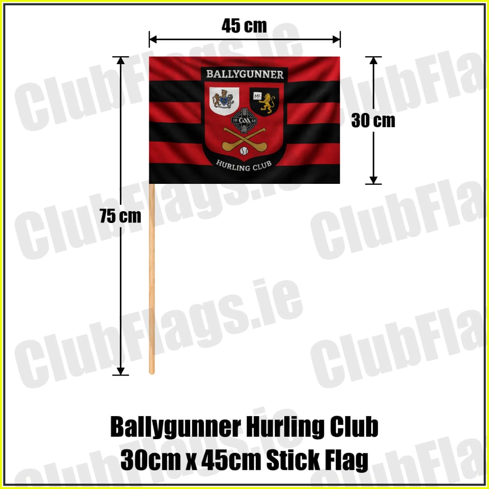 Ballygunner Hurling Club 30cm x 45cm Stick Flag - ClubFlags.ie
