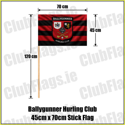 Ballygunner Hurling Club 45cm x 70cm Stick Flag - ClubFlags.ie