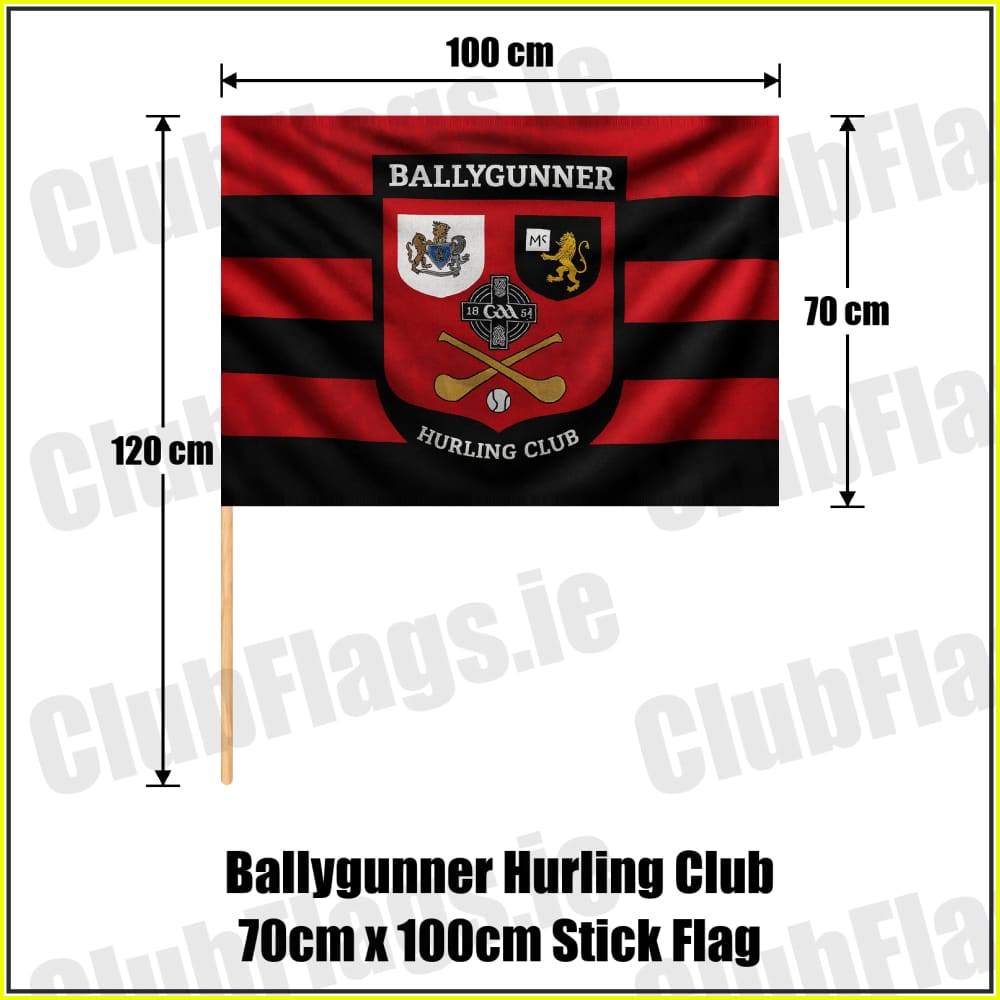 Ballygunner Hurling Club 70cm x 100cm Stick Flag - ClubFlags.ie