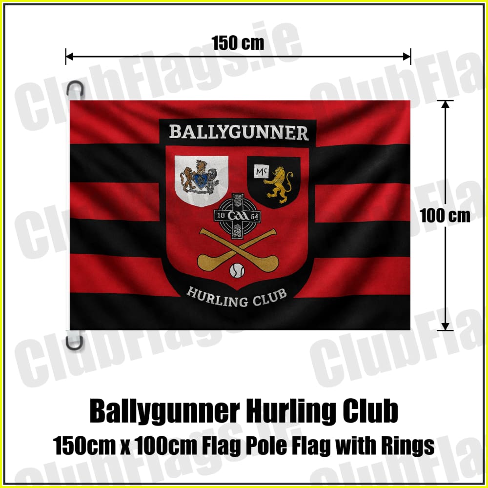 Ballygunner Hurling Club 150cm x 100cm Flag Pole Flag with Rings - ClubFlags.ie