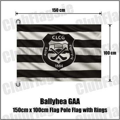 Ballyhea GAA 150cm x 100cm Flag Pole Flag with Rings - ClubFlags.ie