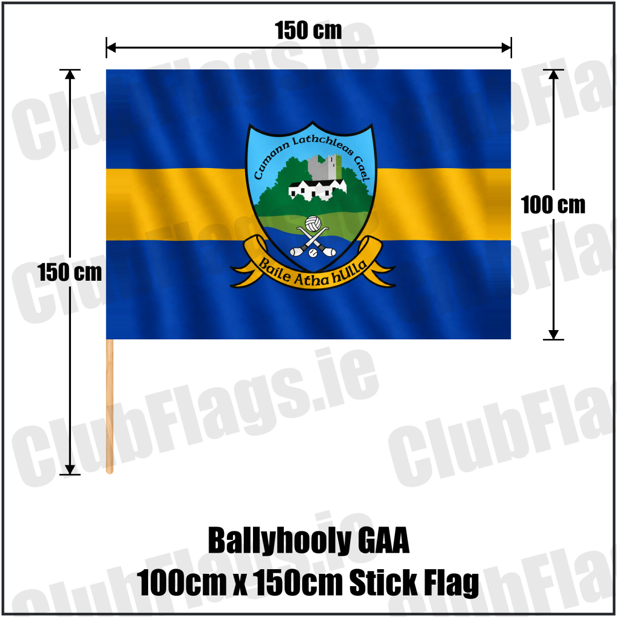 Ballyhooly GAA 100cm x 150cm Stick Flag - ClubFlags.ie