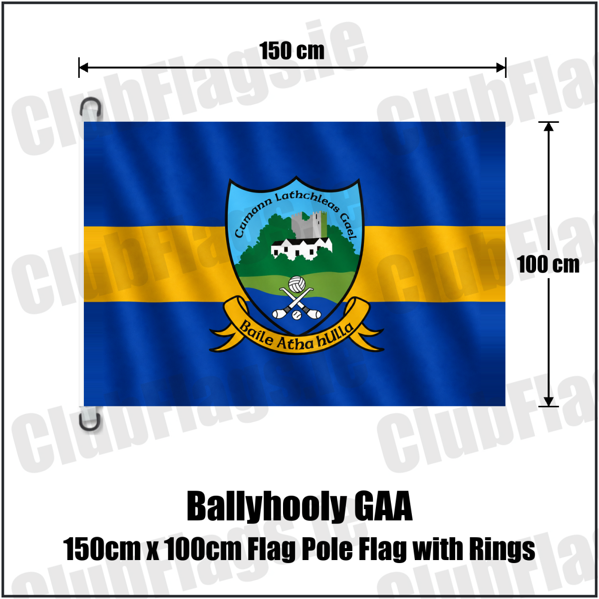 Ballyhooly GAA 150cm x 100cm Flag Pole Flag with Rings - ClubFlags.ie