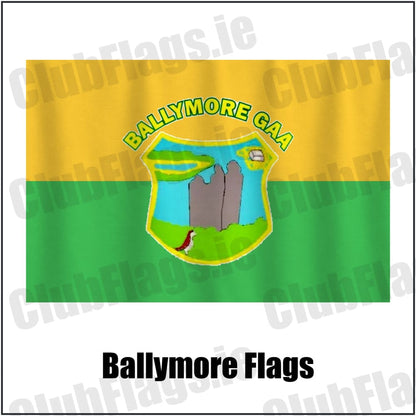 Ballymore Flags in green and gold, featuring the club crest on realistic fabric with gentle vertical folds; County Westmeath GAA. ClubFlags.ie.