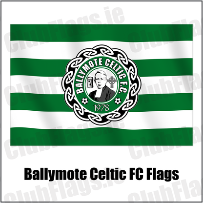 Ballymote Celtic FC Flags with the club crest and colours, Sligo Football - ClubFlags.ie