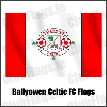 Ballyowen Celtic FC Flags with the club crest and colours, Dublin Football - ClubFlags.ie