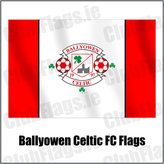 Ballyowen Celtic FC Flags with the club crest and colours, Dublin Football - ClubFlags.ie