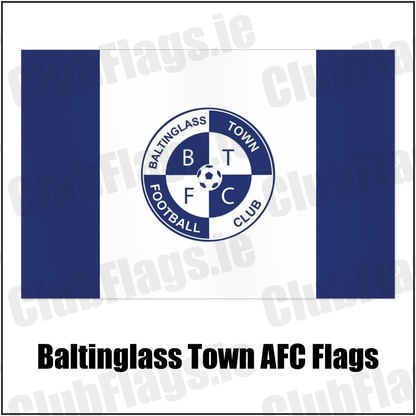 Baltinglass Town AFC Flags with the club crest and colours, Wicklow Football - ClubFlags.ie