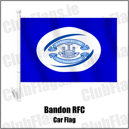 Bandon RFC Car Flag with the club crest and colours, Cork Rugby - ClubFlags.ie