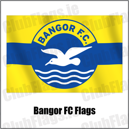 Bangor FC Flags with the club crest and colours, Down Football - ClubFlags.ie