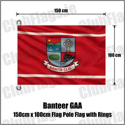 Banteer GAA 150cm x 100cm Flag Pole Flag with Rings - ClubFlags.ie