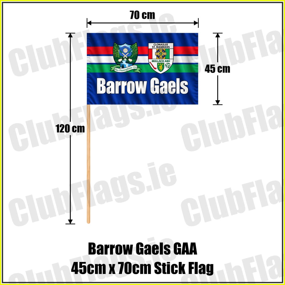 Barrow Gaels GAA 45cm x 70cm Stick Flag - ClubFlags.ie