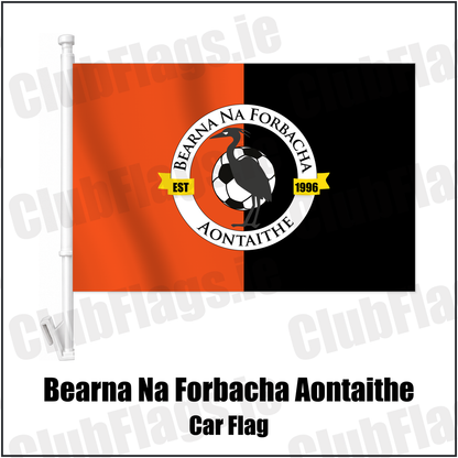 Bearna Na Forbacha Aontaithe Car Flag with the club crest and colours, Galway Football - ClubFlags.ie