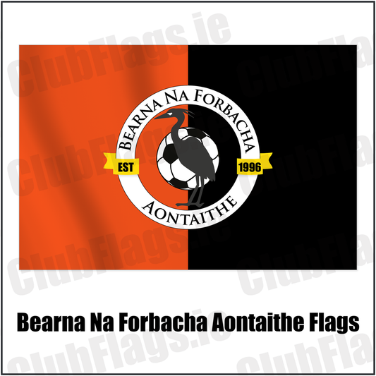 Bearna Na Forbacha Aontaithe Flags with the club crest and colours, Galway Football - ClubFlags.ie
