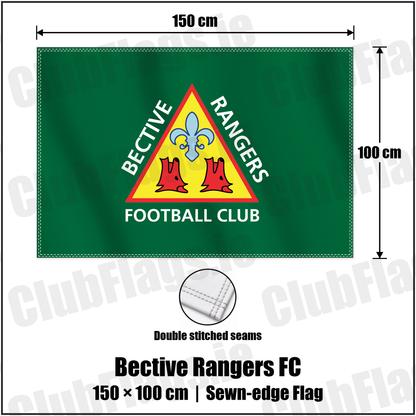 Bective Rangers FC 100cm x 150cm Flag (sewn on the edges) with the club crest and colours, Dublin Rugby - ClubFlags.ie