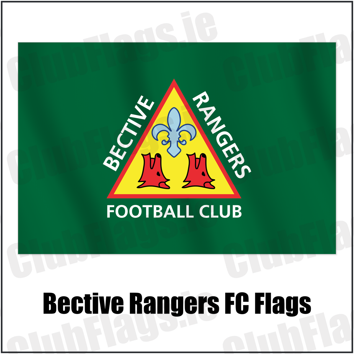 Bective Rangers FC Flags with the club crest and colours, Dublin Rugby - ClubFlags.ie