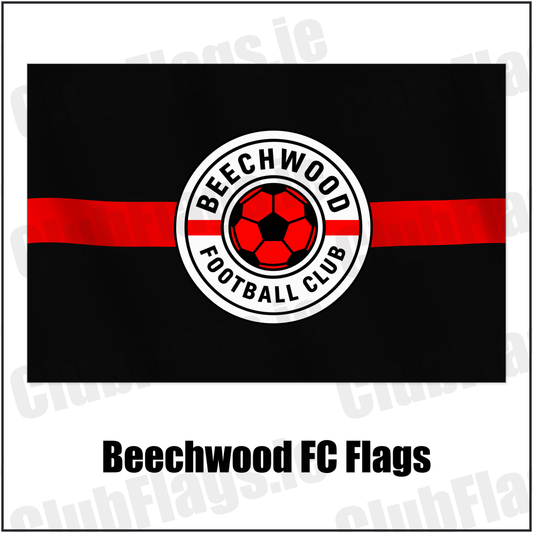 Beechwood FC Flags with the club crest and colours, Dublin Football - ClubFlags.ie