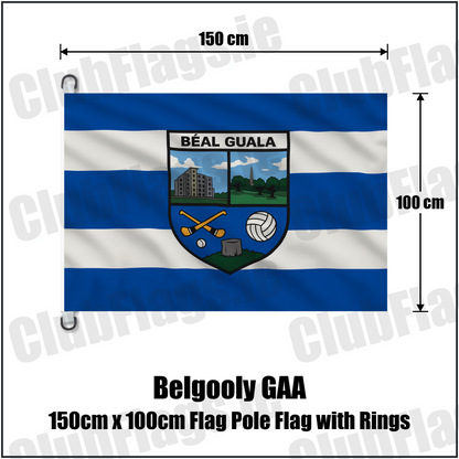 Belgooly GAA 150cm x 100cm Flag Pole Flag with Rings - ClubFlags.ie