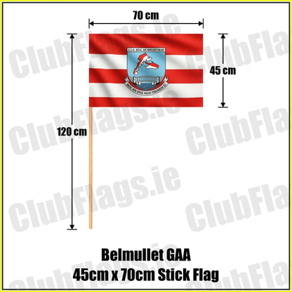 Belmullet GAA 45cm x 70cm Stick Flag - ClubFlags.ie