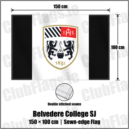 Belvedere College SJ 100cm x 150cm Flag (sewn on the edges) with the club crest and colours, Dublin Rugby - ClubFlags.ie