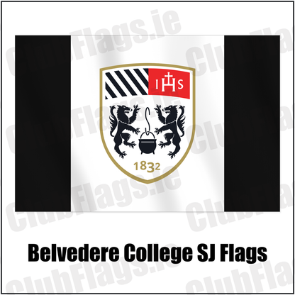 Belvedere College SJ Flags with the club crest and colours, Dublin Rugby - ClubFlags.ie