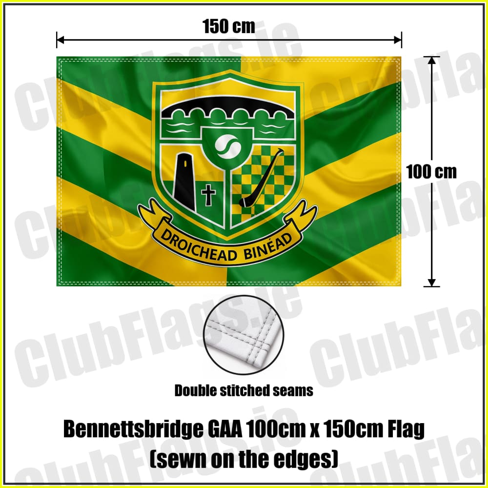 Bennettsbridge GAA 100cm x 150cm Flag (sewn on the edges) - ClubFlags.ie