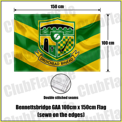 Bennettsbridge GAA 100cm x 150cm Flag (sewn on the edges) - ClubFlags.ie