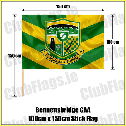 Bennettsbridge GAA 100cm x 150cm Stick Flag - ClubFlags.ie