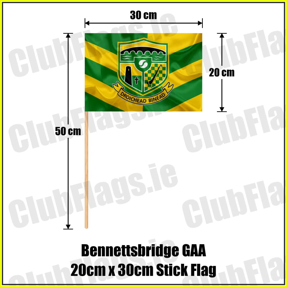 Bennettsbridge GAA 20cm x 30cm Stick Flag - ClubFlags.ie