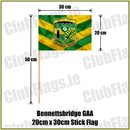 Bennettsbridge GAA 20cm x 30cm Stick Flag - ClubFlags.ie