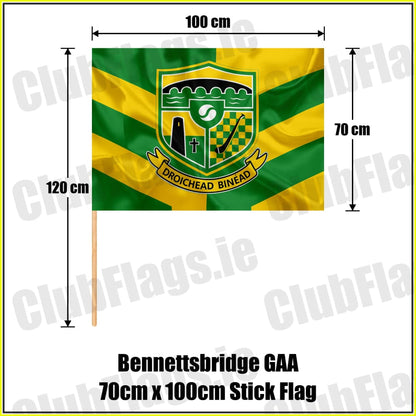 Bennettsbridge GAA 70cm x 100cm Stick Flag - ClubFlags.ie