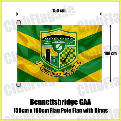 Bennettsbridge GAA 150cm x 100cm Flag Pole Flag with Rings - ClubFlags.ie
