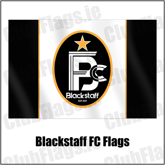 Blackstaff FC Flags with the club crest and colours, Antrim Football - ClubFlags.ie